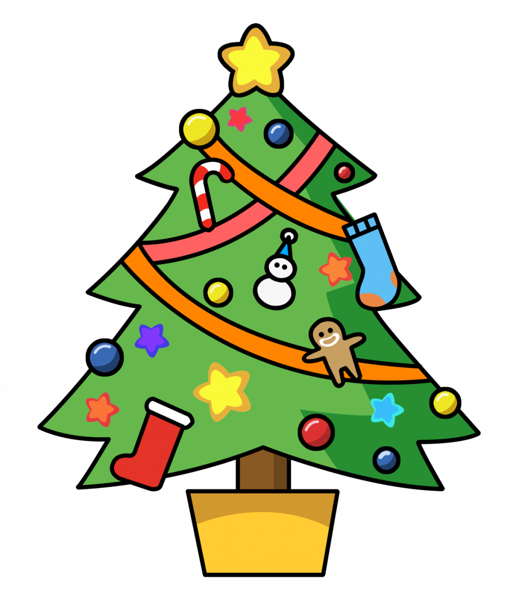 Christmas ~ Christmas Lights Clipart Border Animated - Christmas Tree Clip Art (1024x1183)