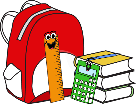 Math Book Clipart - School Things Clipart (640x480)