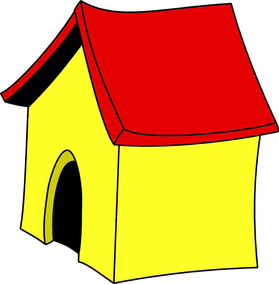 Image Of Dog House Clipart Cartoon Home Alone Clip - Dog House Clipart No Background (958x975)