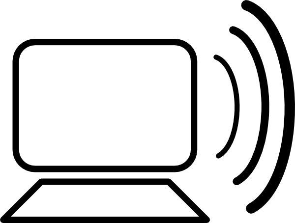 Free Vector Computer Wireless Signal Clip Art - Computer Clip Art (600x454)