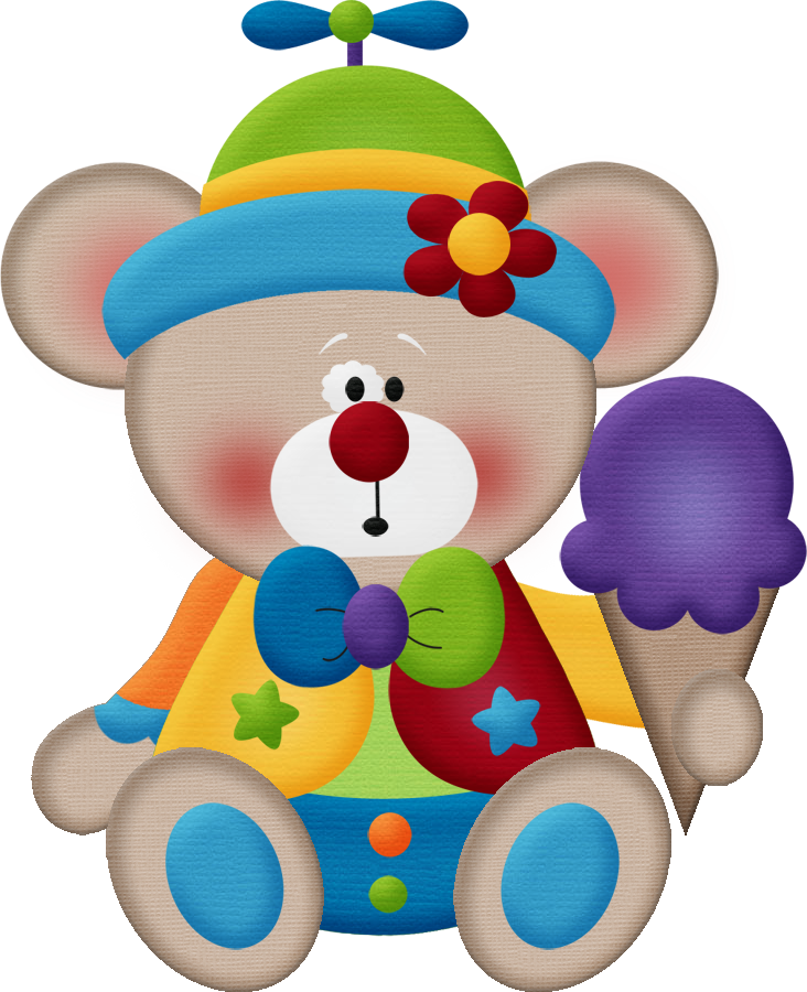 Aw Circus Bear 10 - Minus Birthday Kids Clipart (732x900)