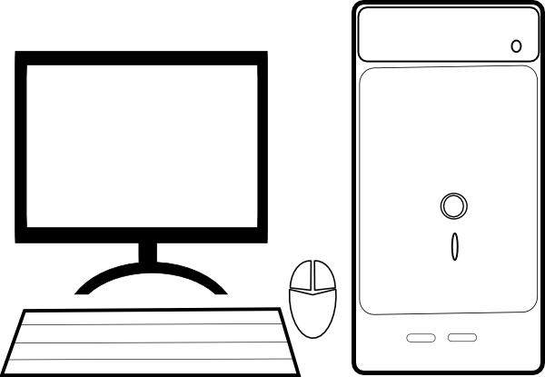 Personal Computer 3 Clip Art At Clker - Parts Of Computer Clipart (600x415)