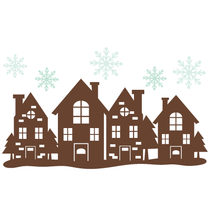 Christmas House Border Svg Cutting Files Free Svg Cuts - Christmas House Silhouette (432x432)