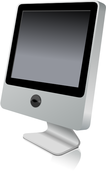 Computer Monitor Clip Art - Mac Pc Clipart (360x598)