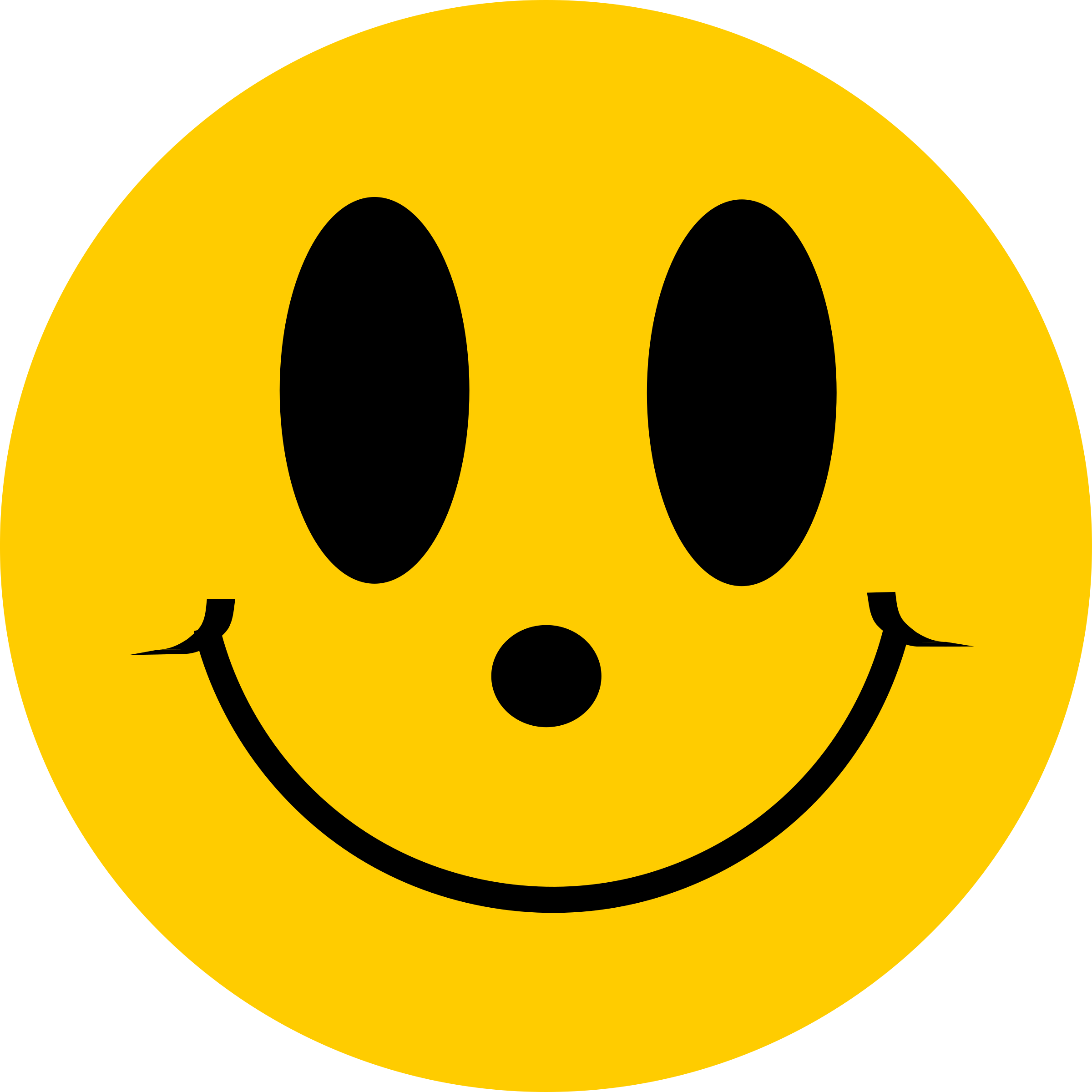 Simple Smiley Face - Smiley Face With Nose (2400x2400)