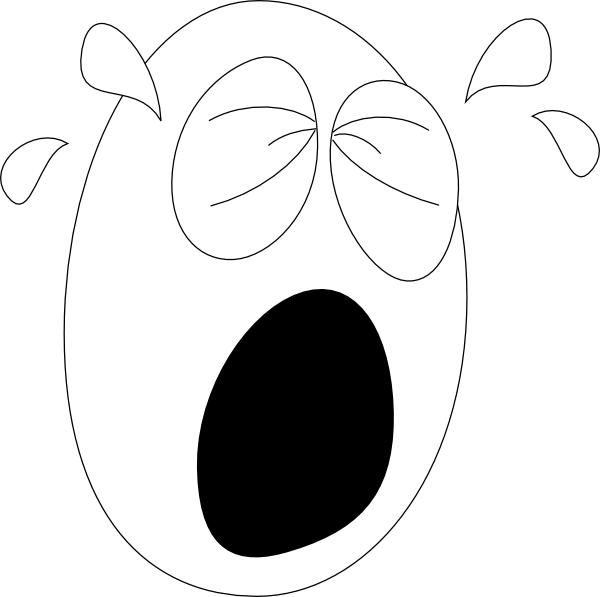 Crying Face Clip Art - Crying Face For Coloring (600x597)