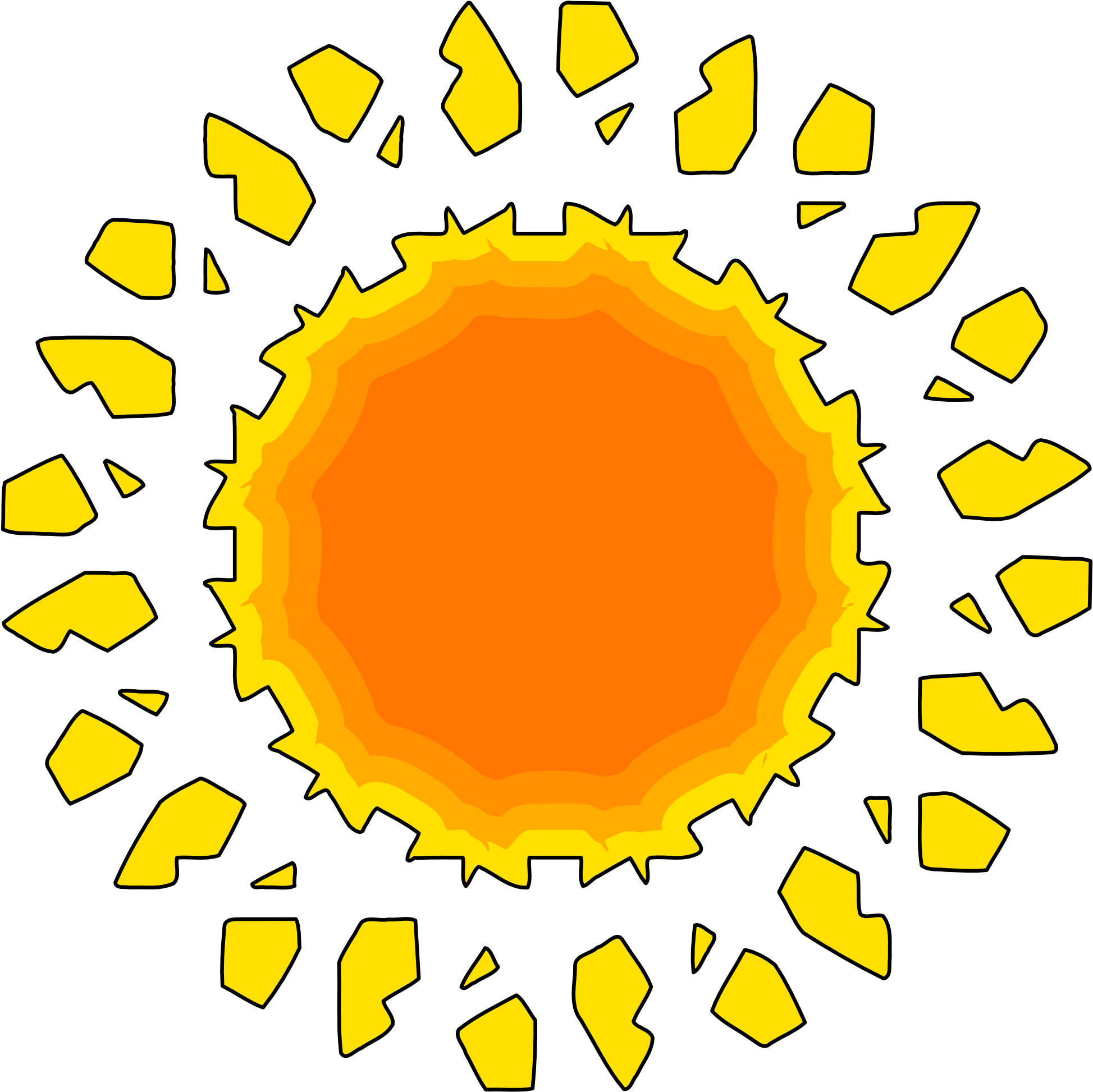 Sunshine Clipart Orange Sun - Icon (1979x1979)
