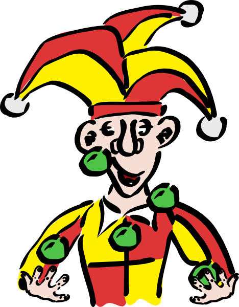 Joker Clip Art Library Clipart Png - Medieval Jester Clipart (468x600)