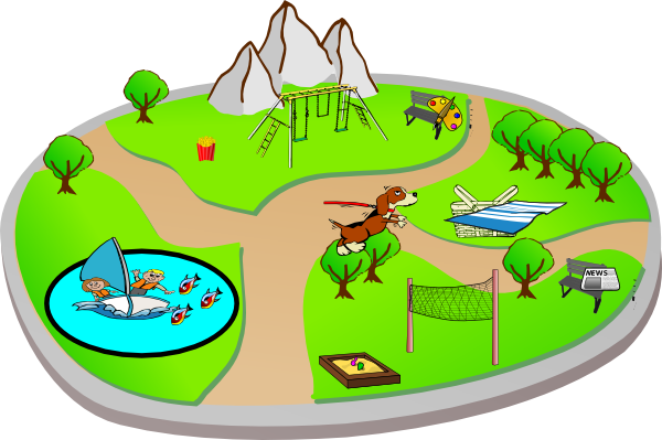 Park Clip Art Free Clipart Images - Clipart Of A Park (600x399)