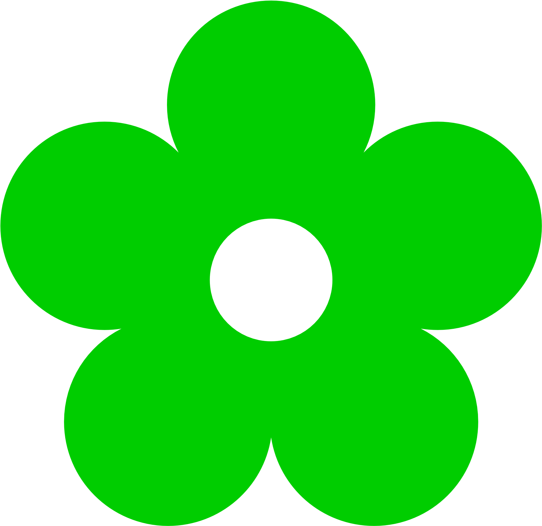 Pigment Clipart - Green Flower Clipart (1969x1952)