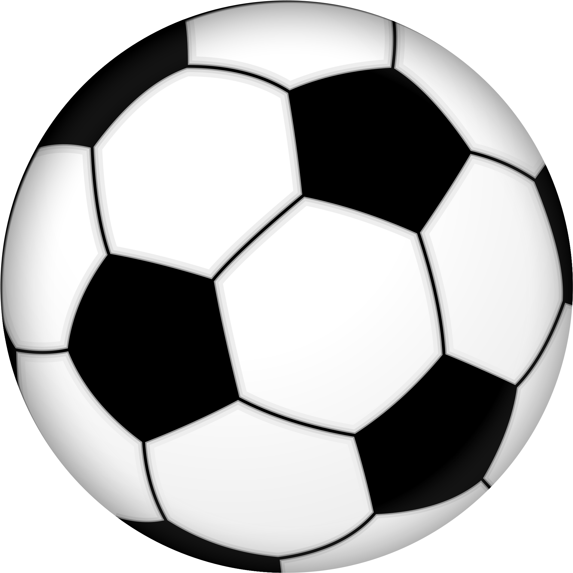 Soccer Ball Clip Art Png Image - Draw A Soccer Ball (2400x2400)