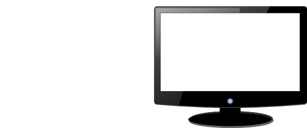 Fashionable Ideas Computer Screen Clipart Monitor Clip - Computer Monitor Black And White (600x250)