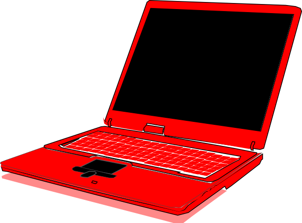 Red Laptop Clipart (640x480)