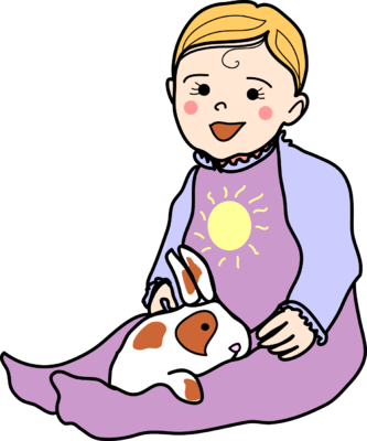 Image Baby And Bunny Clip Art Christartcom - Clip Art (333x400)