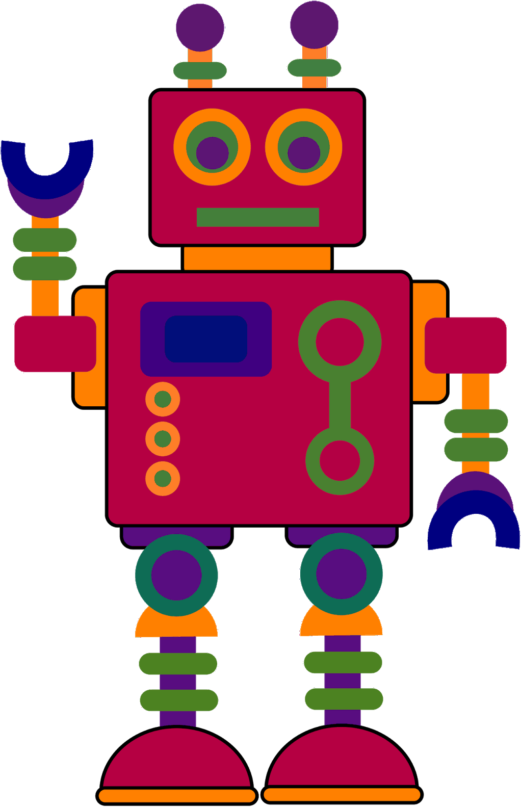 Collage - Robots Clip Art (1049x1600)