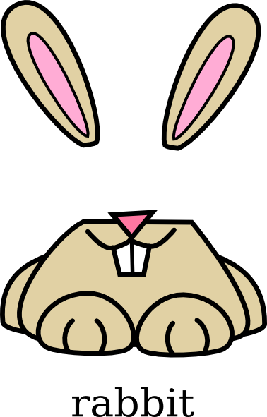 Rabbit Clip Art Clipart Cliparts For You - Cartoon Rabbit Mouth (378x591)
