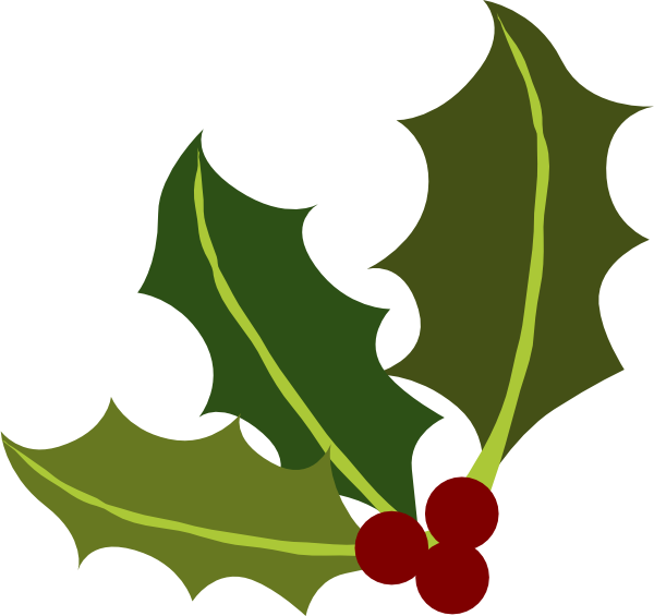 Holly Leaves Clipart (600x565)