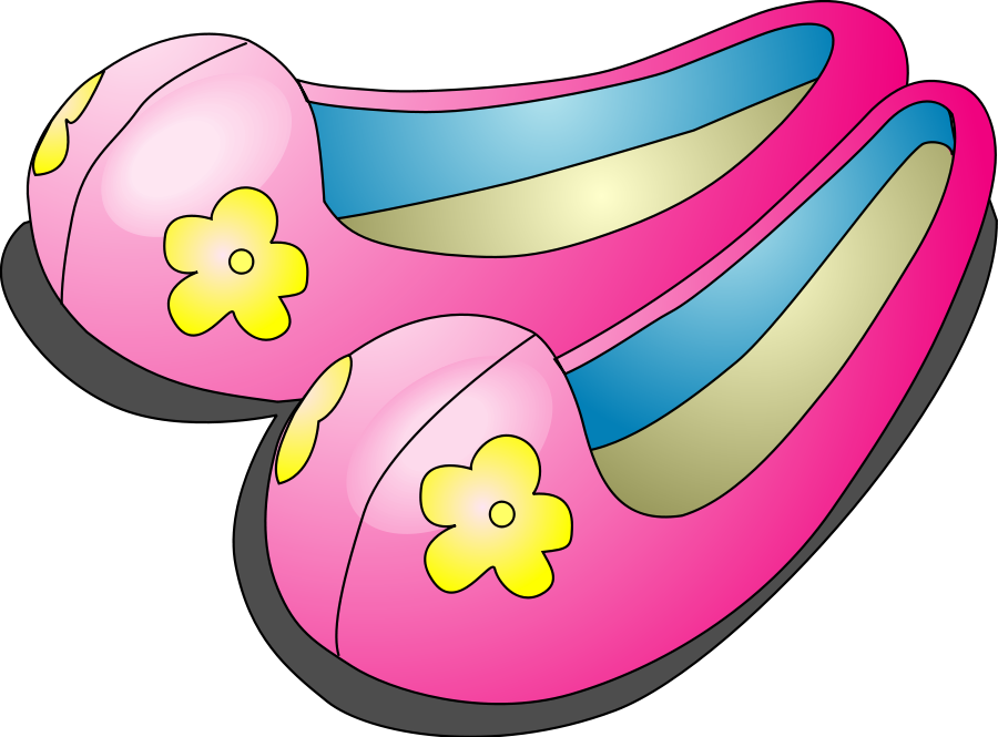 Kasut Clipart - Cute Shoes Clipart (900x665)