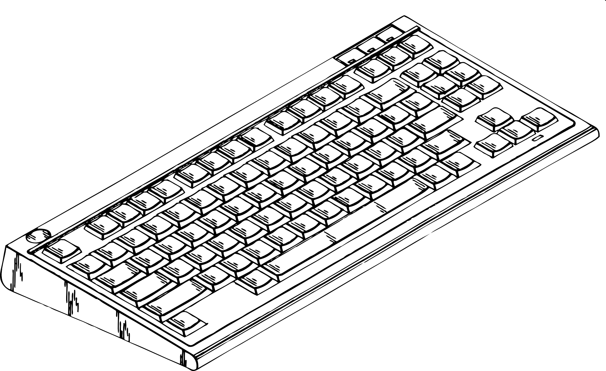 Computer Keyboard Clip Art Big Image New Free - Computer Keyboard Clipart (1979x1212)