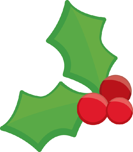 Christmas Holly Clip Art - Natal Minus Png (535x610)