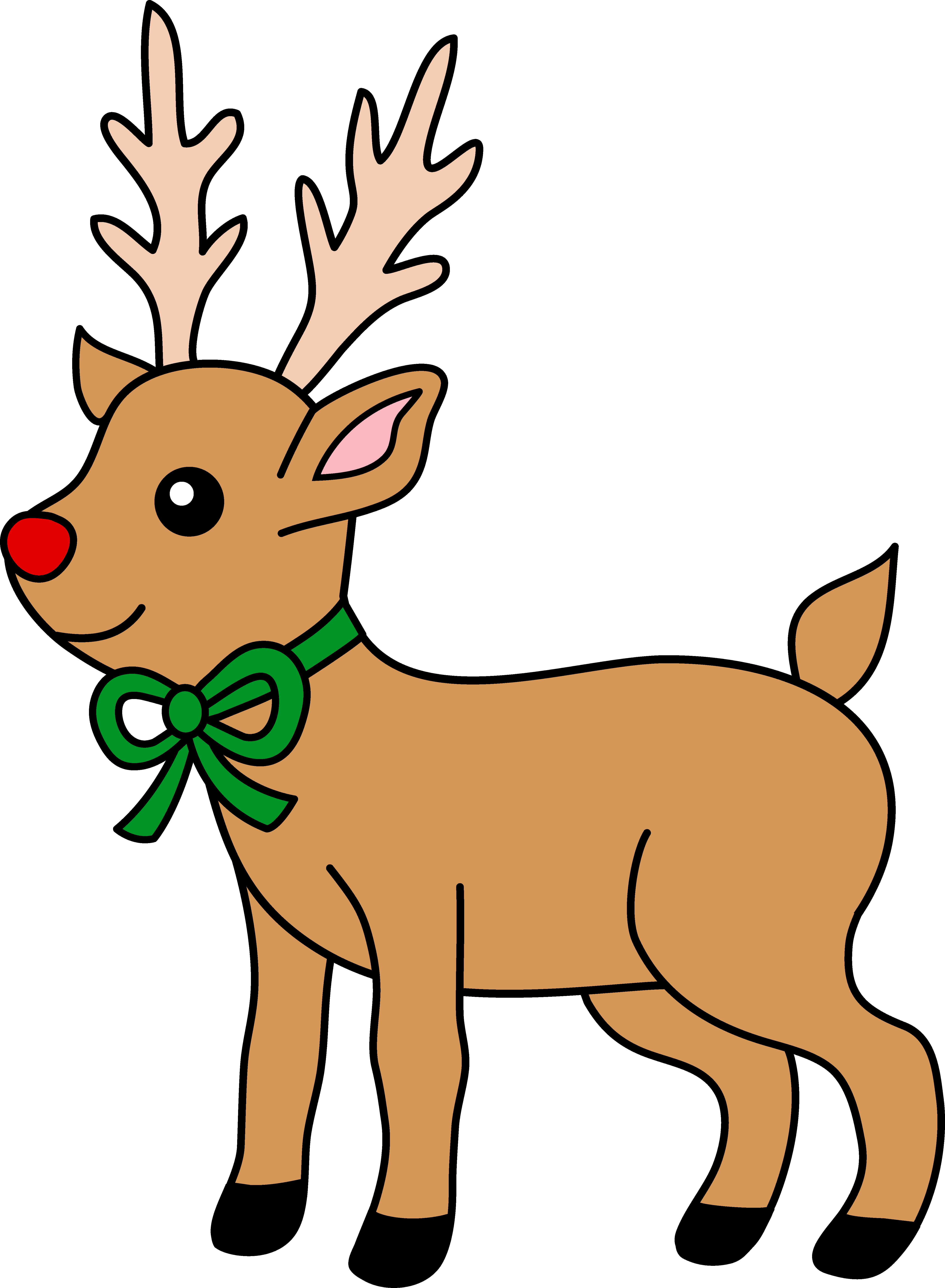 Cute Reindeer Clipart - Rudolph The Red Nosed Reindeer Clipart (4949x6740)