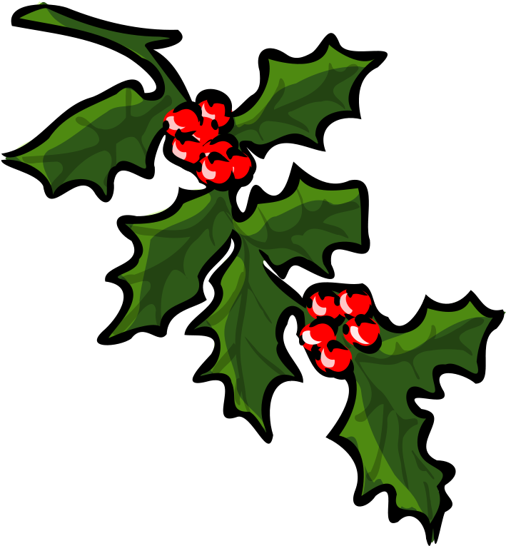 Free Holly Holly Branch Clip Art (769x800) Png Clipart Download