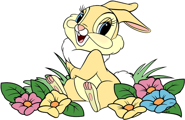 Bunny Clipart Bambi - Miss Bunny Png (616x404)