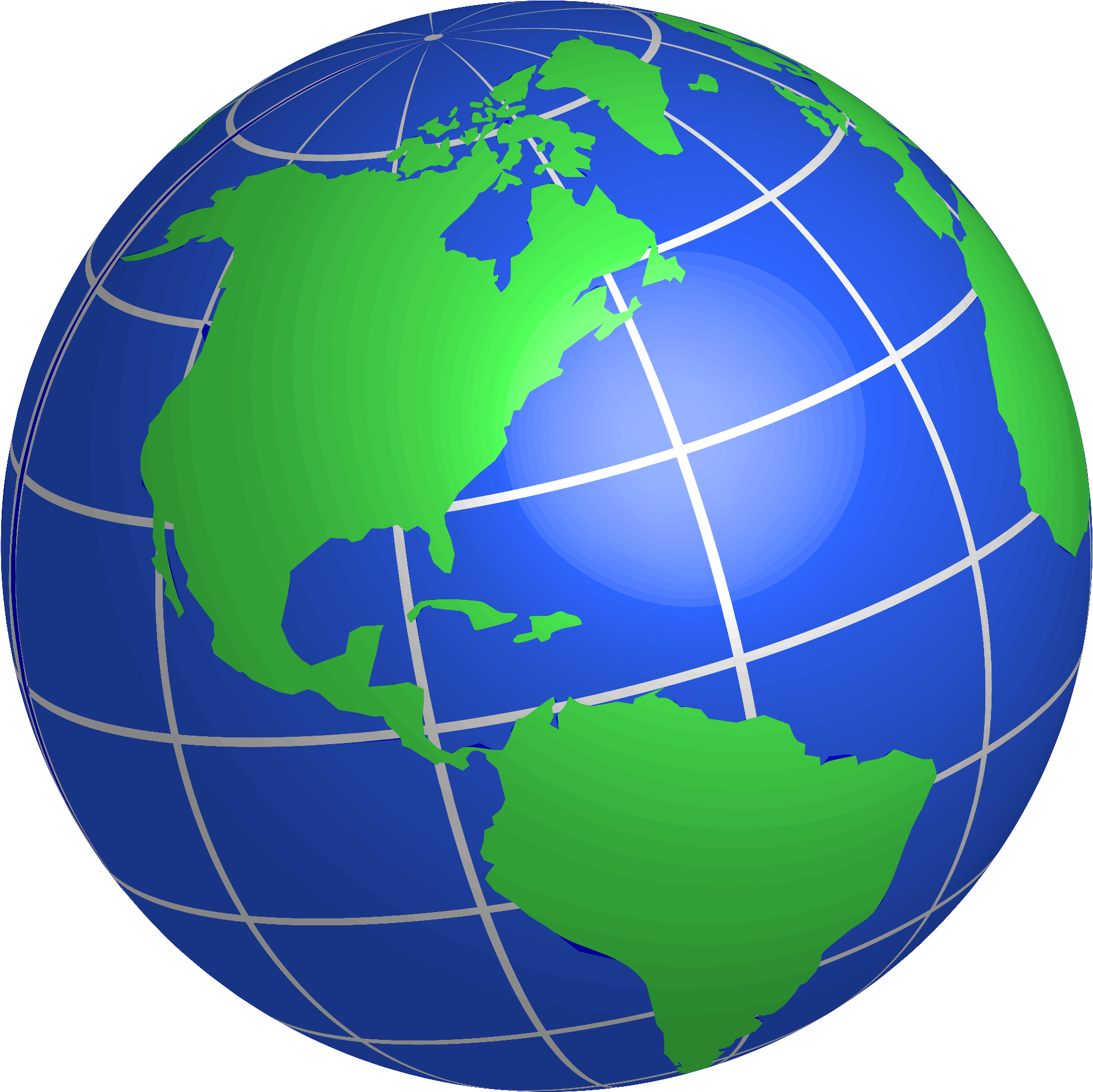 Globe Clipart Transparent Background - Globe Facing America Svg (2400x2400)