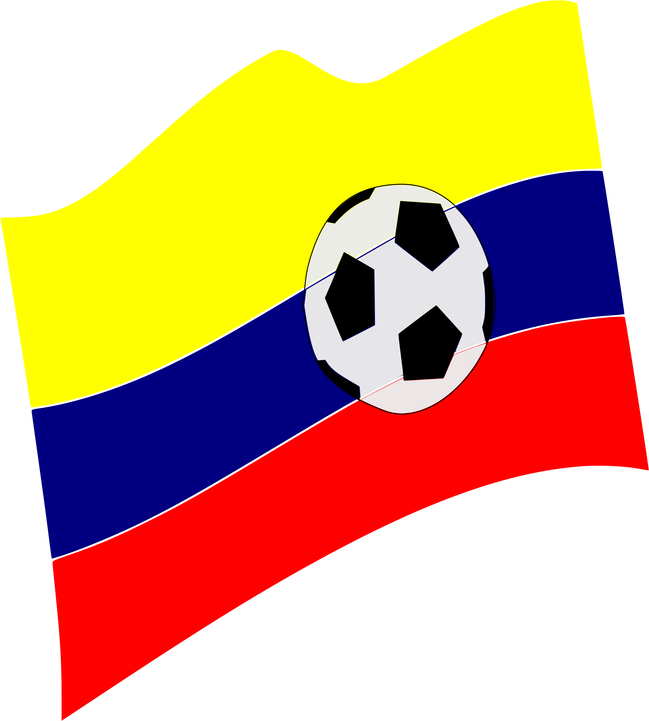 Big Image - Bandera De Colombia Y Balon (2159x2400)