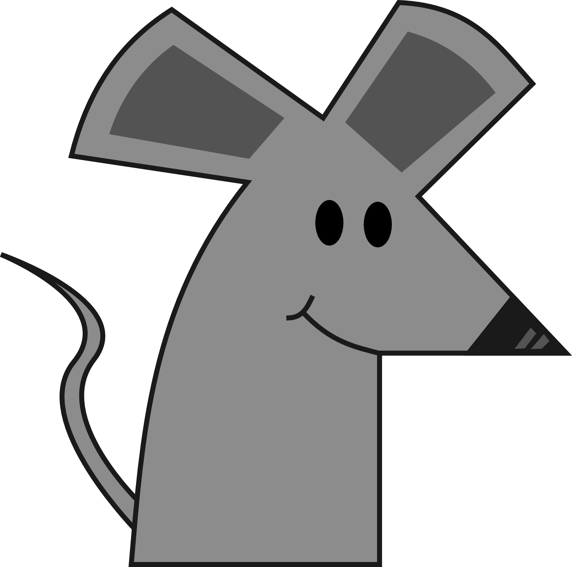 Computer Mouse Cartoon Free Download Clip Art - Easy Cartoon Cute Mouse (1969x1951)