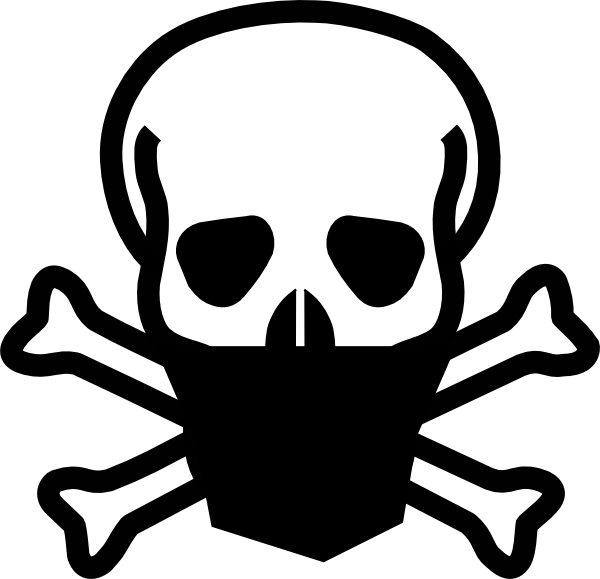 Surgeon Skull Clip Art At Clker - Skull And Crossbones Silhouette (600x579)