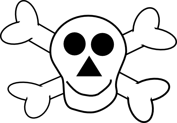 Happy Skull And Crossbones Clip Art At Clker - Clipart Skull And Crossbones (600x416)