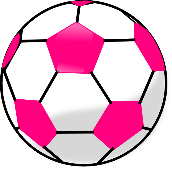 Soccer Ball Clip Art - Pink Soccer Ball Clipart (600x590)