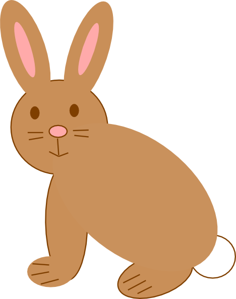 Brown Rabbit Clip Art At Vector Clip Art Png - Brown Rabbit Clipart (468x593)