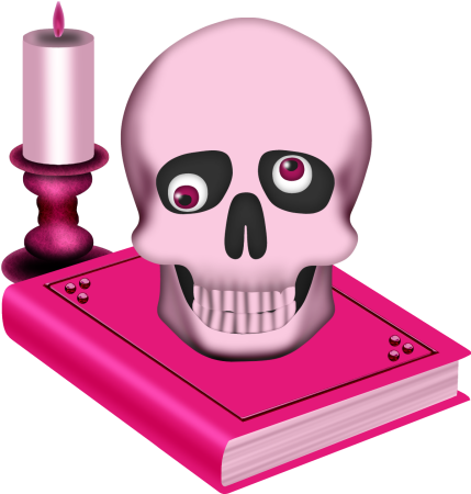 Skull, Book And Candle - Skull (600x600)
