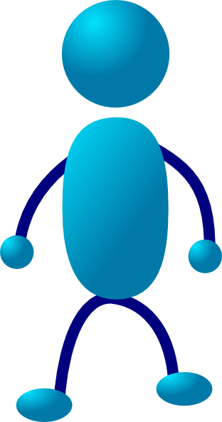 Standing Stick Man Clip Art At Clker - Stick Person Standing Clipart (312x593)