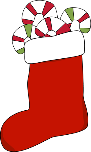 Christmas Stocking Clip Art, Christmas Stocking Clip - Stocking With Candy Canes (300x500)