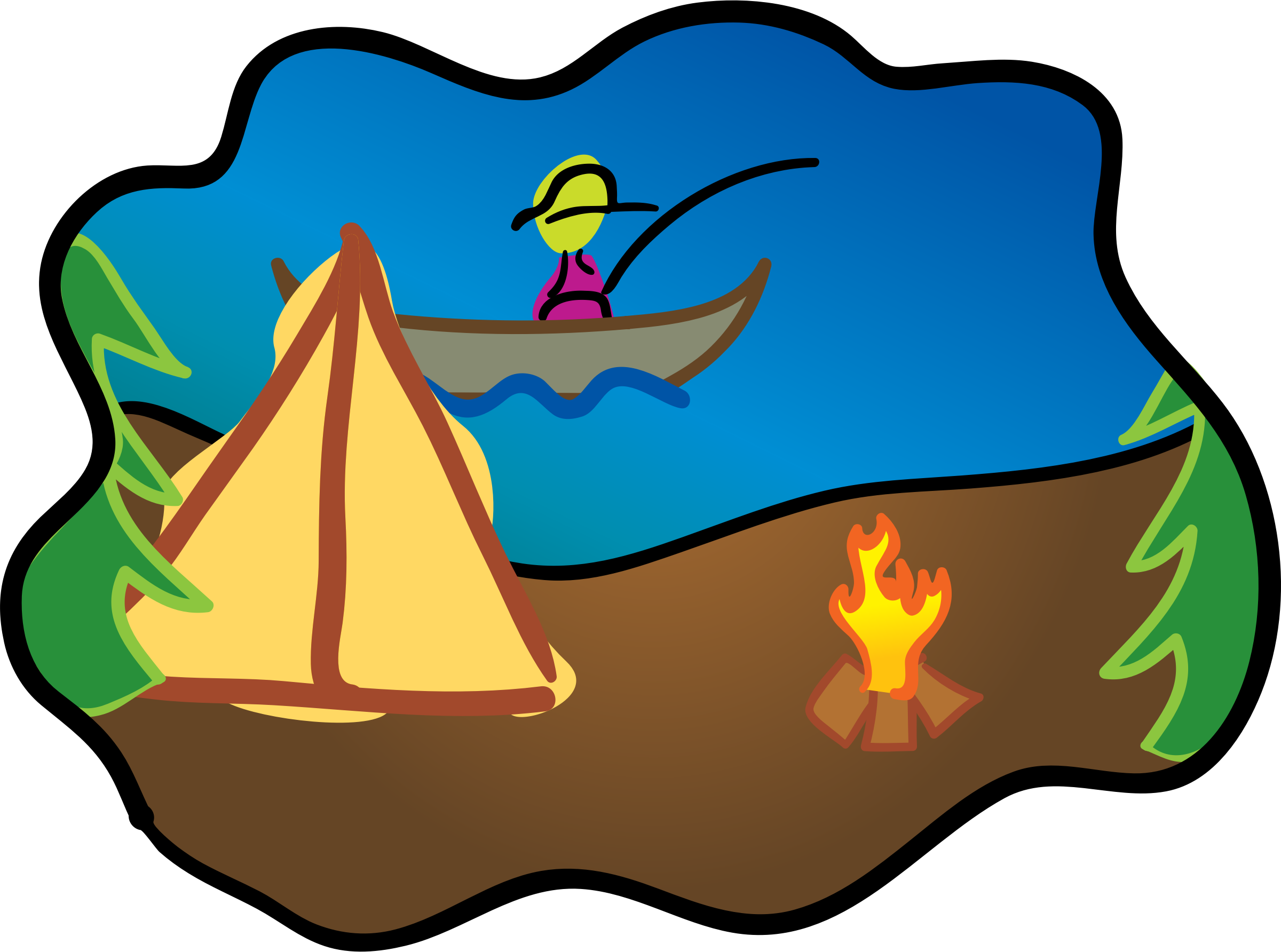 Fse Middle School News - Fishing And Camping Clipart (2400x1784)