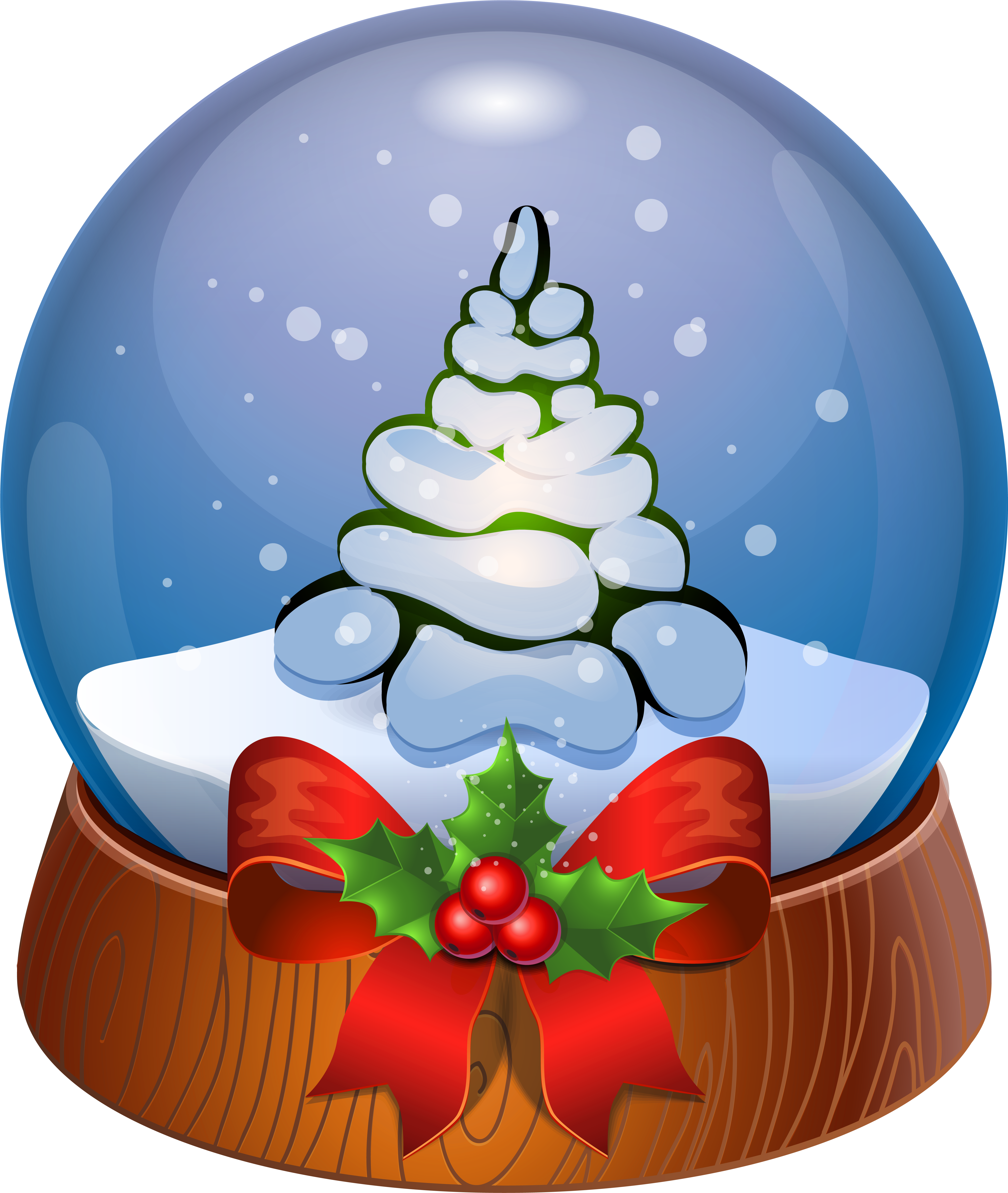 Christmas Tree Snow Globe Transparent Png Clip Art - Christmas Snow Globe Clip Art (5191x6171)
