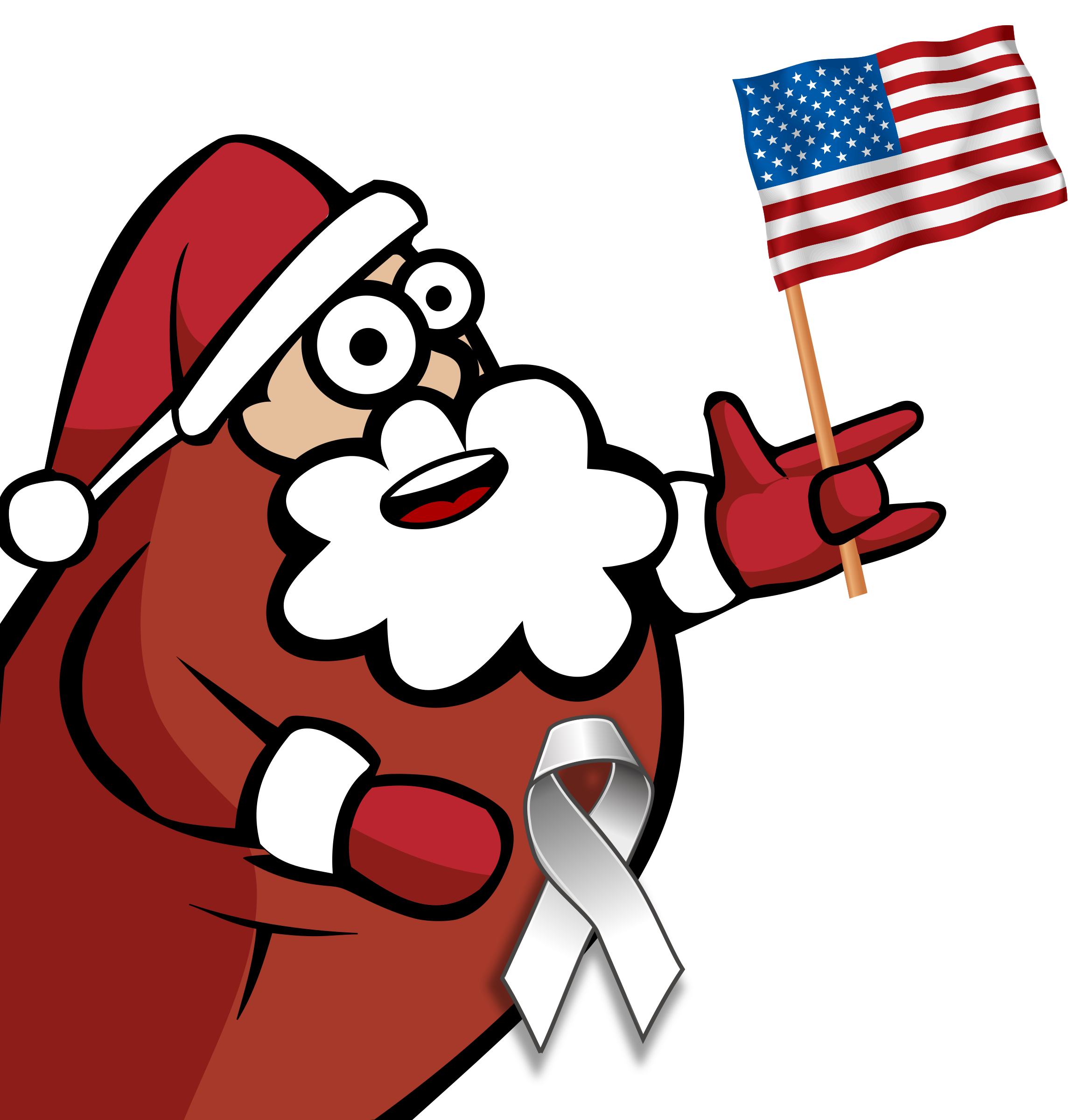 Funny Christmas Web - American Flag Christmas Clip Art (2340x2400)