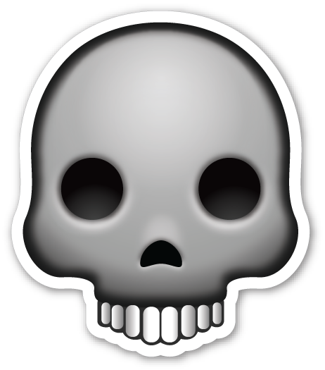 Skull Clipart Emoji - Skull Png Emoji (462x525)