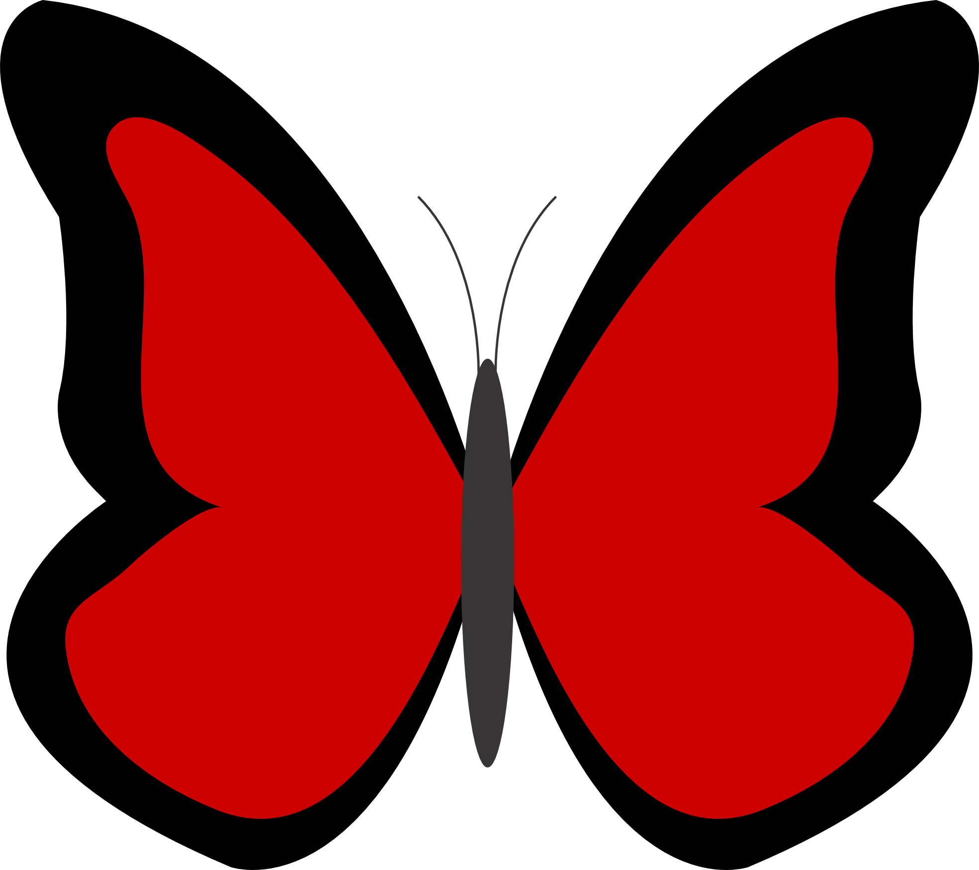 Red Butterfly Cliparts Free Download Clip Art - Butterfly Clip Art Red (1969x1750)