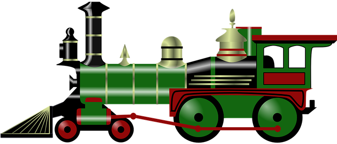 Steam Engine Train Old Transportation Toy - Christmas Train Clip Art (680x340)