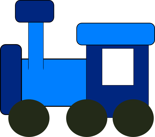 Blue Train Clip Art At Clker - Clip Art Blue Train (600x531)