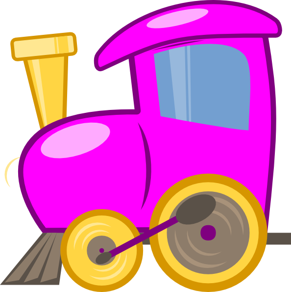 Loco Train Clip Art At Clker - Train Cartoon Colorful Clip Art (594x595)