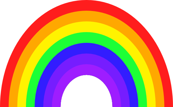 Bigger Rainbow Clip Art - Portrait Of A Man (600x370)