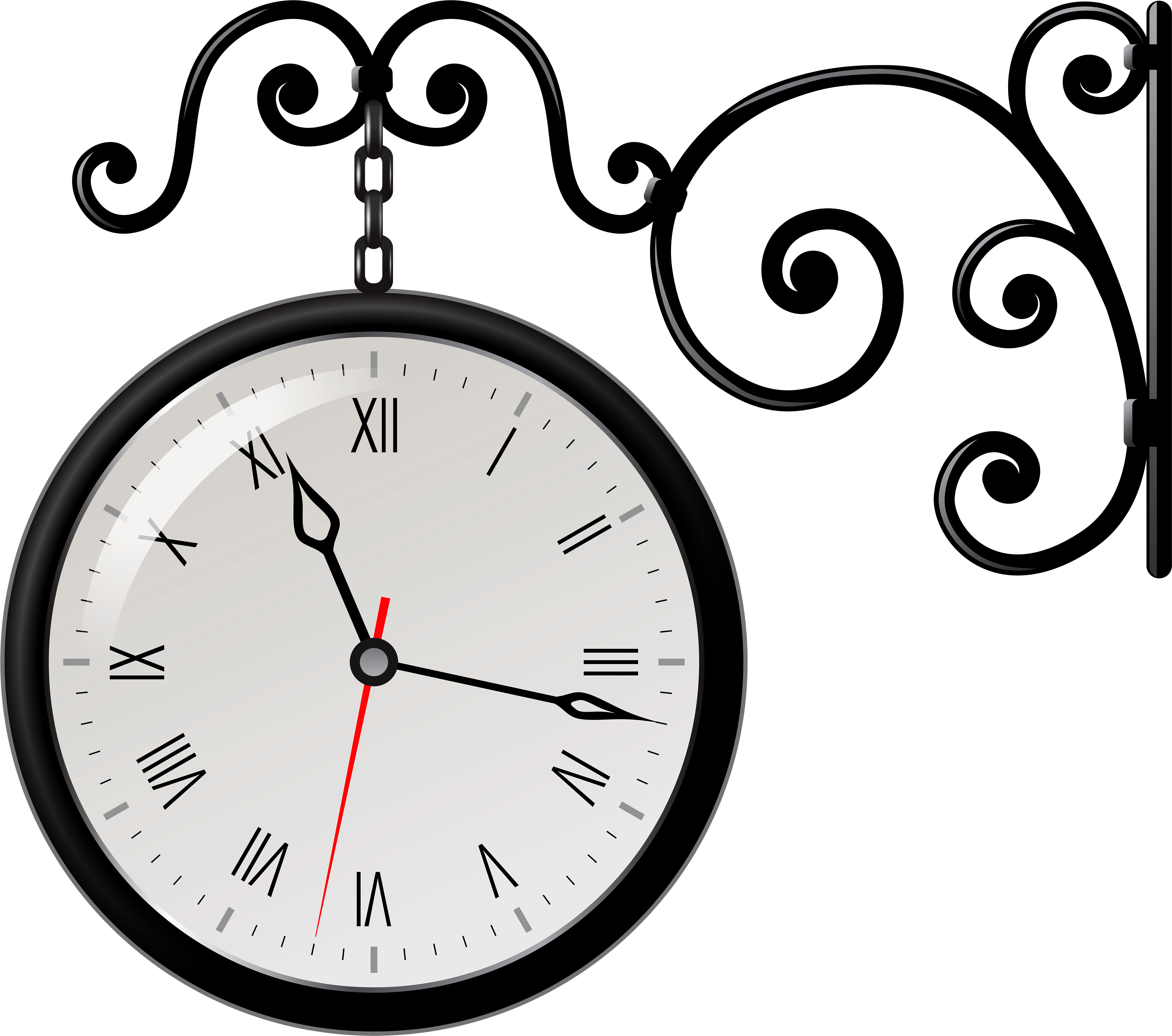 Clock Clipart Black And White Free Images - Different Types Of Clocks (4984x4523)