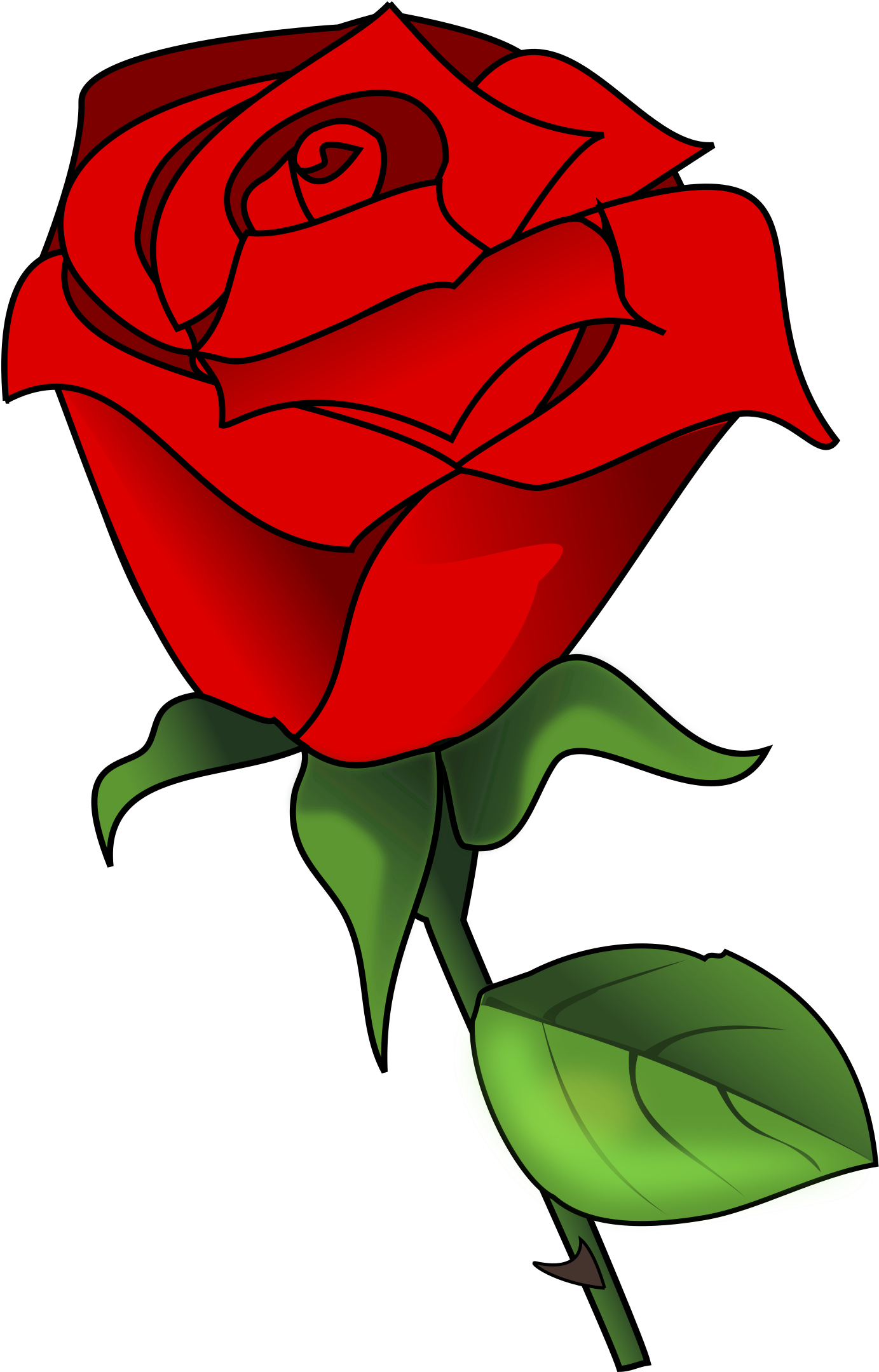 Plant Clipart Red Rose - Clip Art Rose (2444x2400)