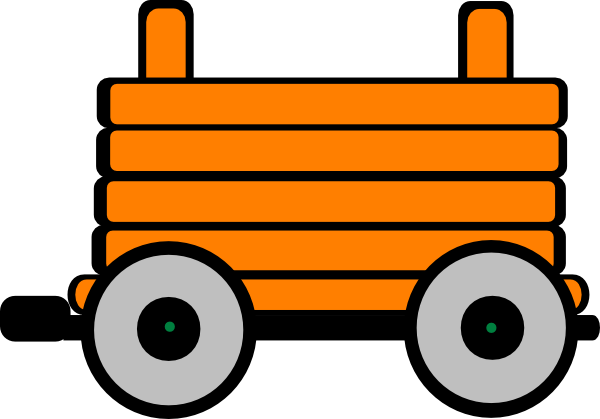 Yellow Train Cliparts - Clipart Train With 3 Carriages (600x419)