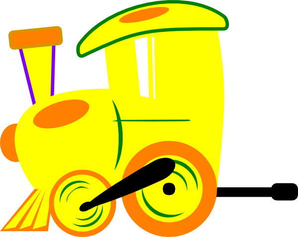 Yellow Train Cliparts - Clip Art Yellow Train (600x477)
